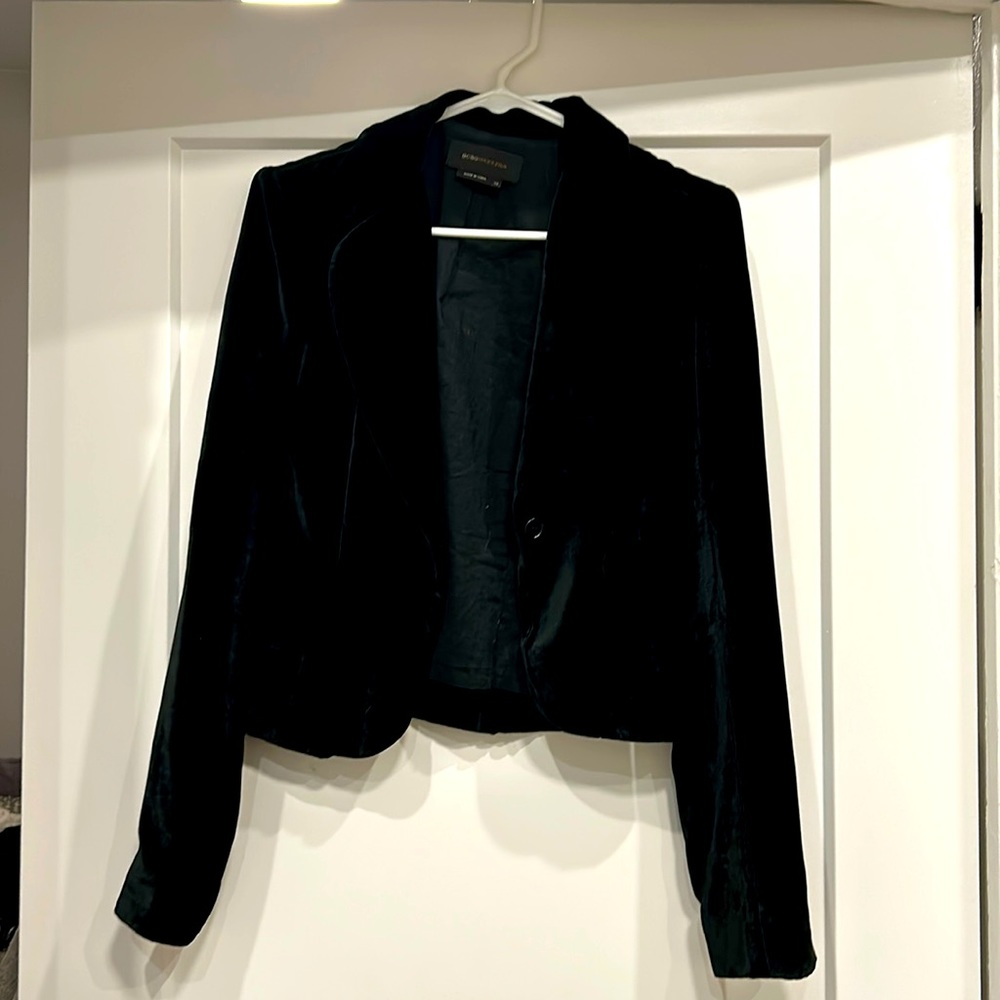 Crushed velvet blazer